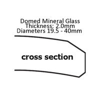 Domed Crystal - 2.0mm Thick